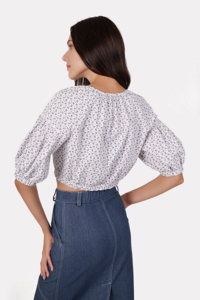 Блуза Білий Пальмі