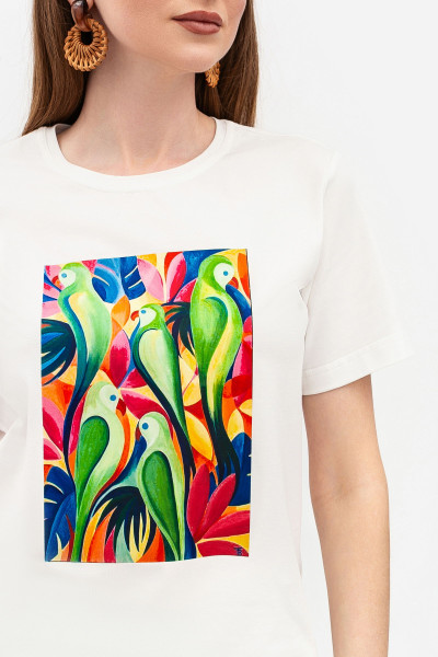 Трикотажна футболка білого кольору Лаліса 10