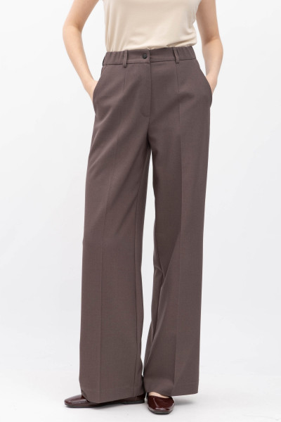 Брюки з костюмної тканини коричневого кольору Таріна 213