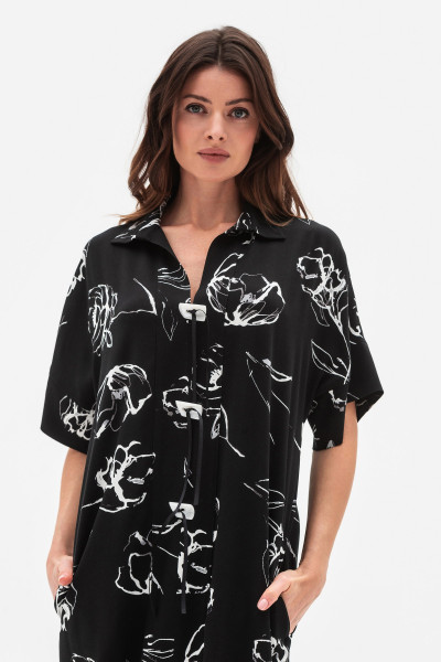 Сукня з штапелю вільного силуету міді довжини Лурея 01 Сукня з штапелю вільного силуету міді довжини Лурея 01