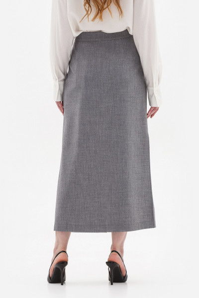 Спідниця-міді на запах сірого кольору Зірена