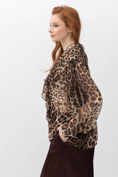Шифонова блуза з леопардовим принтом Нілда 11