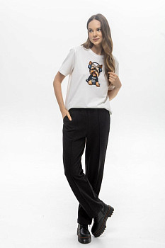 Трикотажні чорні штани з кишенями Ланея 10