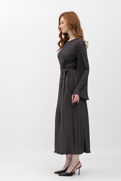 Шифонова сукня кольору графіт Сандал 01 Шифонова сукня кольору графіт Сандал 01
