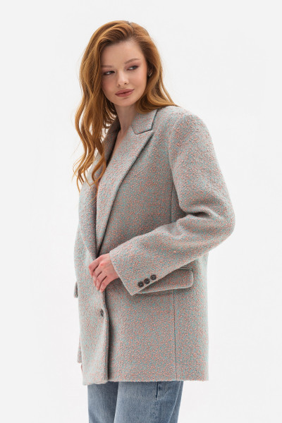 Жакет oversize з вовною блакитного кольору Ємісія 01