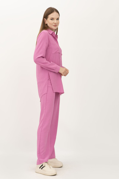 Літній костюм з віскози рожевий  вільного силуету Дастін 409 Літній костюм з віскози рожевий  вільного силуету Дастін 409
