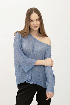 Лонгслів блакитного кольору з трикотажу Тулон