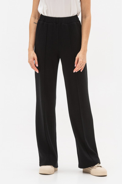Трикотажні брюки прямого крою чорного кольору Сендра 02