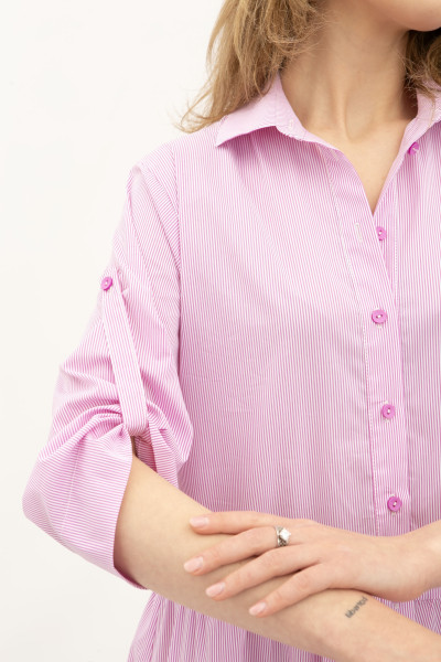 Сукня максі з бавони  вільного силуету в мілку смужку Брена 01 Сукня максі з бавони  вільного силуету в мілку смужку Брена 01