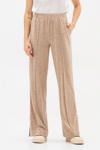 Трикотажні брюки бежевого кольору з лампасами Кіріса