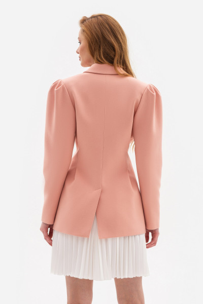Приталений жакет з рукавами ліхтариками персикового кольору Проксі