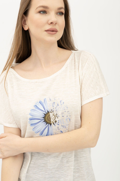 Футболка жіноча  з принтом квітки Майліс 1