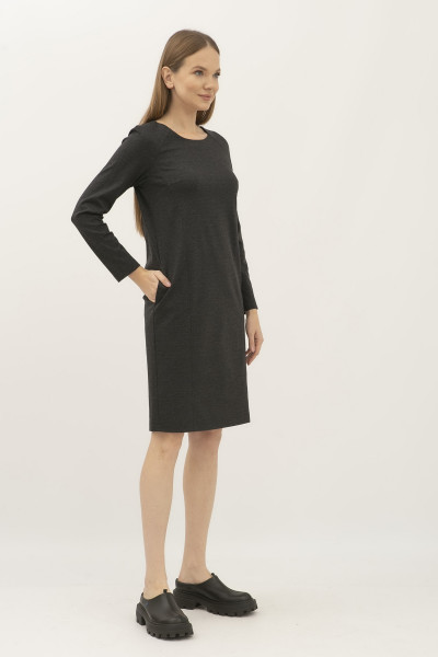 Жіноча сукня прямого силуету довжини до колін сіра Мента 302 Жіноча сукня прямого силуету довжини до колін сіра Мента 302