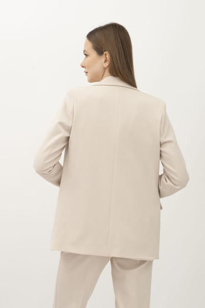 Жакет жіночій однобортний бежевого  кольору Пафос 14