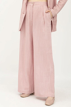 Лляні брюки палаццо рожеві Меларі 12