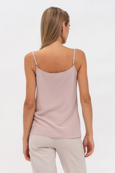 Жіноча майка пудрового відтінку на тонких бретелях Боман 2