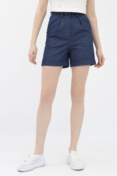 Темно сині джинсові шорти з підворотами Віград 01