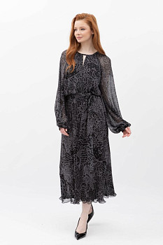 Шифонова сукня міді чорного кольору Дорота