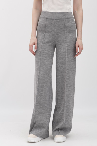Брюки прямі трикотажні сірі 25218102