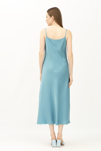 Сукня комбінація бірюзового  кольору з шовку Граян 3001 Сукня комбінація бірюзового  кольору з шовку Граян 3001