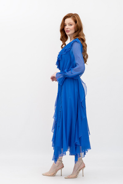 Шифонова сукня синього кольору Нірела 03 Шифонова сукня синього кольору Нірела 03