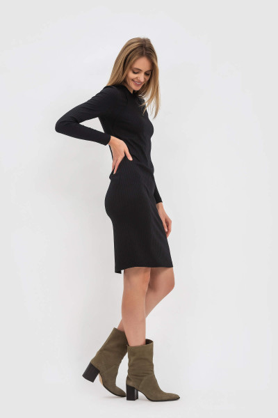 Сукня з трикотажу довжиною до коліна чорна Мейа 03 Сукня з трикотажу довжиною до коліна чорна Мейа 03