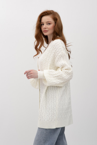 Кардиган молочний з вмістом вовни 25227100