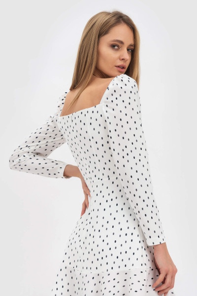 Жіноча мінісукня з костюмної тканини молочного відтінку Дафнія 01 Жіноча мінісукня з костюмної тканини молочного відтінку Дафнія 01