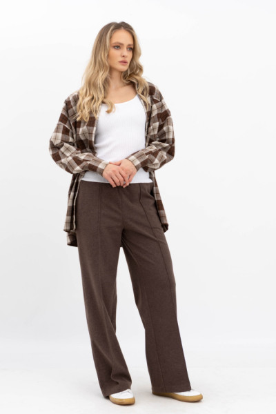 Трикотажні коричневі штани з кишенями Ланея 11