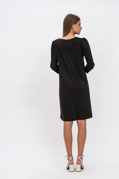 Жіноча міні-сукня А-силуету з трикотажу чорного кольору Італо Жіноча міні-сукня А-силуету з трикотажу чорного кольору Італо