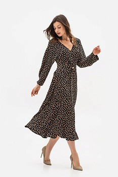 Шифонова сукня міді довжини в горошок Кілена Шифонова сукня міді довжини в горошок Кілена