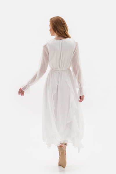 Шифонова сукня молочного кольору Нірела 01 Шифонова сукня молочного кольору Нірела 01