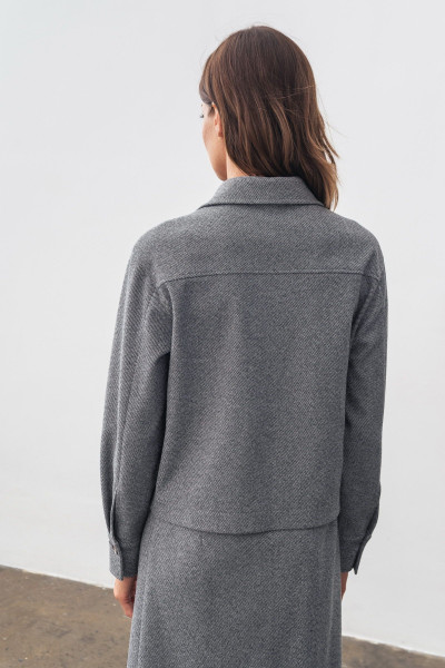 Сірий жакет з вмістом шерсті Фуруд