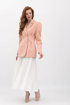 Шифонова спідниця гофре молочного кольору Теріл 011