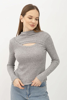 Джемпер сірий трикотажний Ариель 01