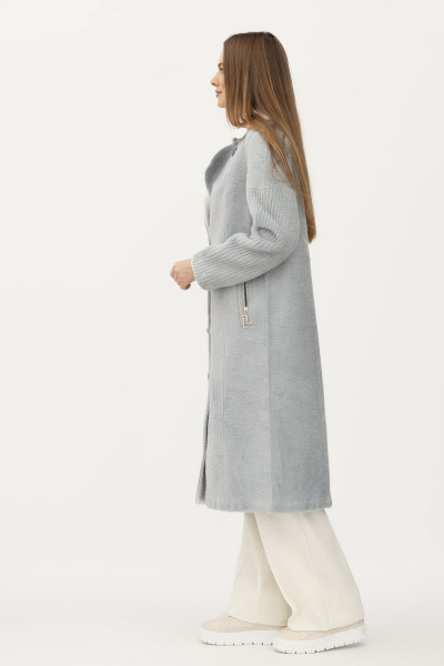 Двостороннє пальто однобортне блакитного кольору 24107300