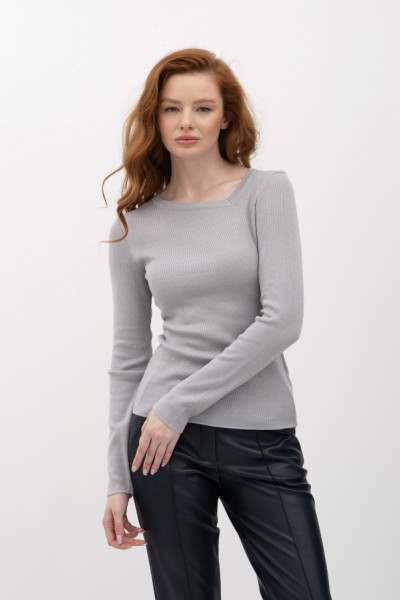 Джемпер трикотажний сірого кольору 25205001