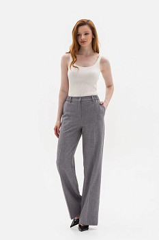 Брюки з костюмної тканини сірого кольору Таріна 21
