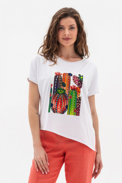 Трикотажна футболка білого кольору Майліс 01