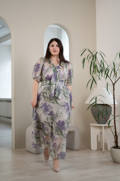 Сукня довжини максі з ніжним принтом квітів-ірисів Маріне Сукня довжини максі з ніжним принтом квітів-ірисів Маріне