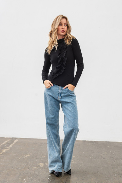 Трикотажний джемпер чорного кольору Лістея 01