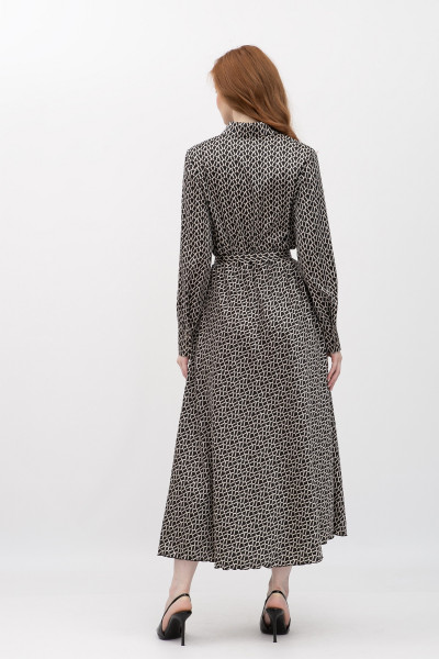 Сукня міді вільного силуету з шовку Тарті 03 Сукня міді вільного силуету з шовку Тарті 03