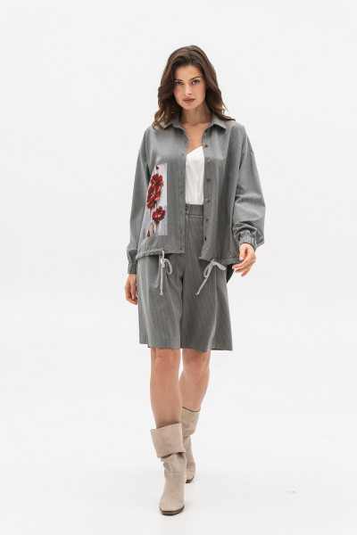 Шорти-бермуди до коліна сірого кольору Октара