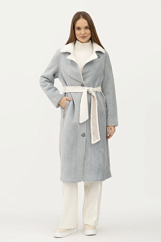 Двостороннє пальто однобортне блакитного кольору 24107300