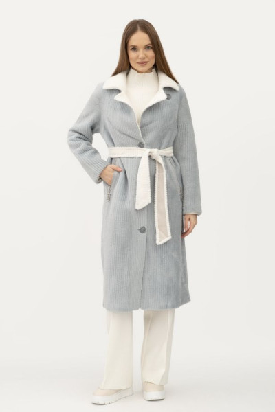 Двостороннє пальто однобортне блакитного кольору 24107300