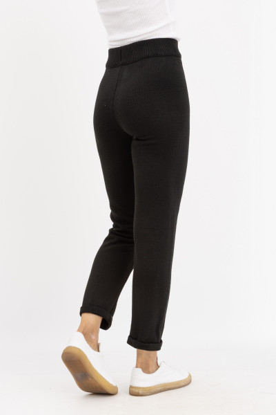 Штани чорні з вовною 25218200