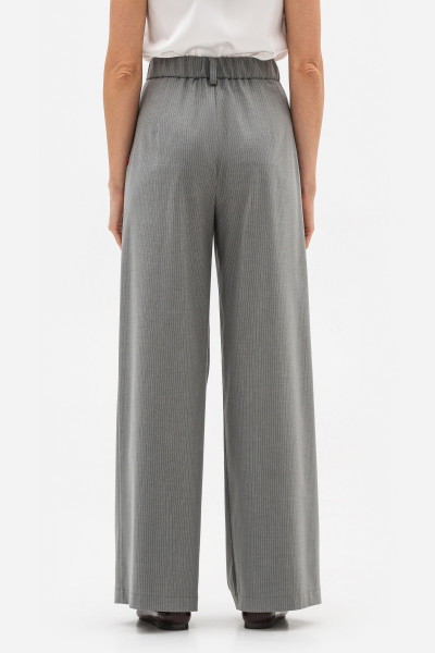 Брюки палаццо з високою посадкою сірого кольору Октара