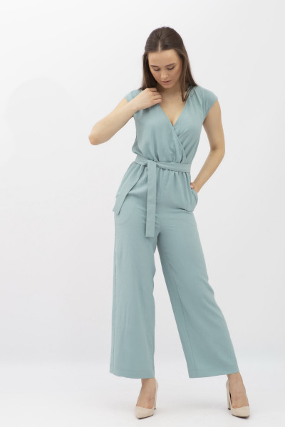 Комбінезон зеленого кольору прямого силуету Каям 02