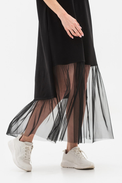 Трикотажна сукня вільного силуету чорного кольору Селера Трикотажна сукня вільного силуету чорного кольору Селера