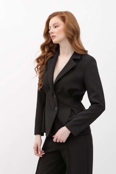Однобортний жакет чорний Аквас 01